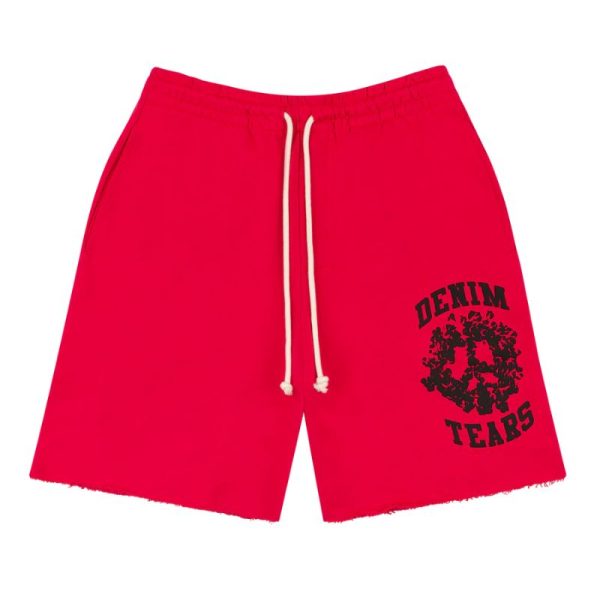 Denim University Sweat Shorts Red