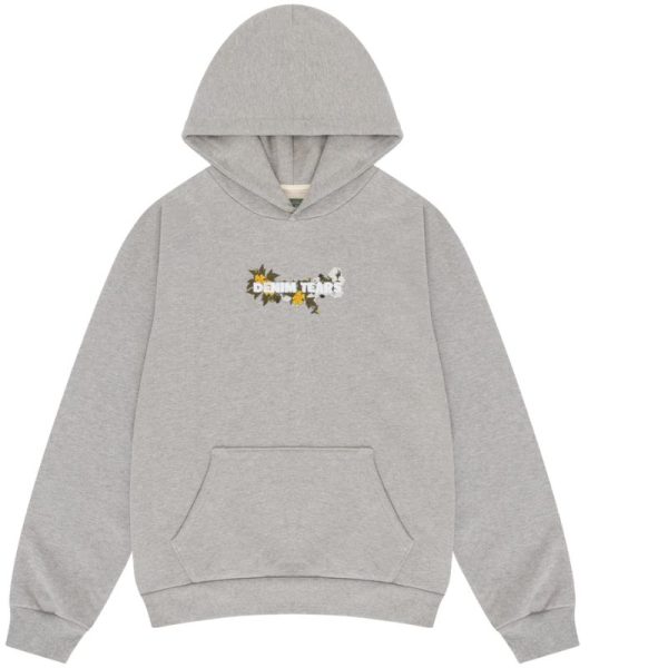 Embroidered Logo Hoodie Grey