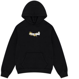 Embroidered Logo Hoodie black