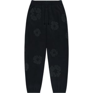 Mono Cotton Wreath Sweatpants Black