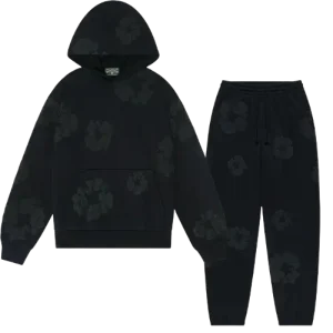 Mono Cotton Wreath Tracksuit Black